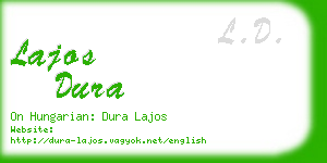 lajos dura business card